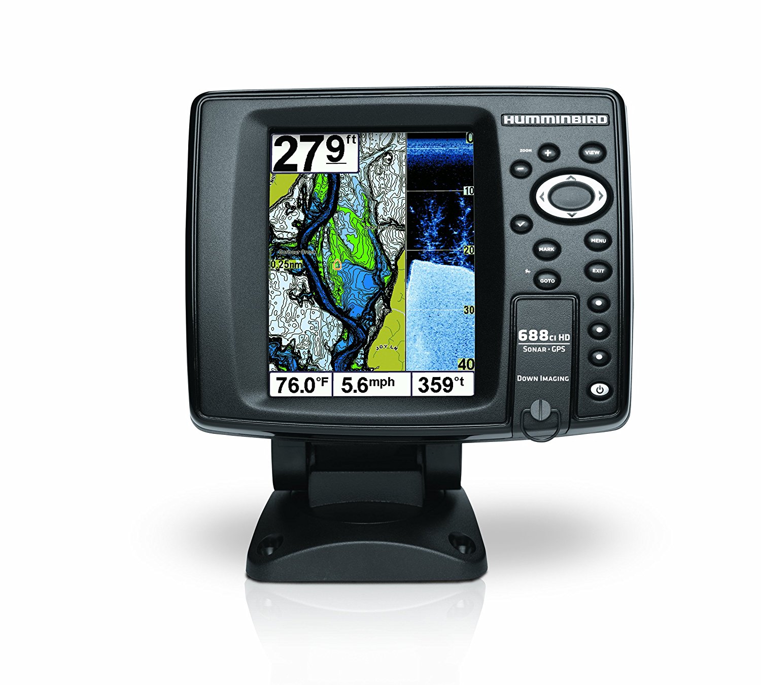 Humminbird 409460-1 688ci HD DI Internal GPS Sonar Combo Fishfinder with Down Imaging