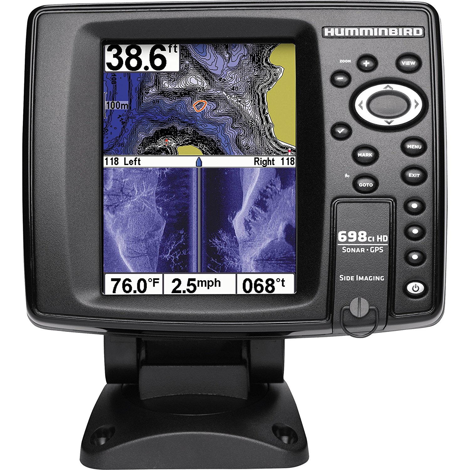 Humminbird 409470-1 600 698ci HD SI Internal GPS Sonar Combo Fishfinder with Side Imaging (Black)